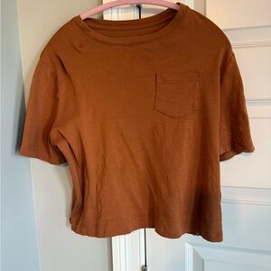 a new day Rusty Orange Boxy Cropped Tee